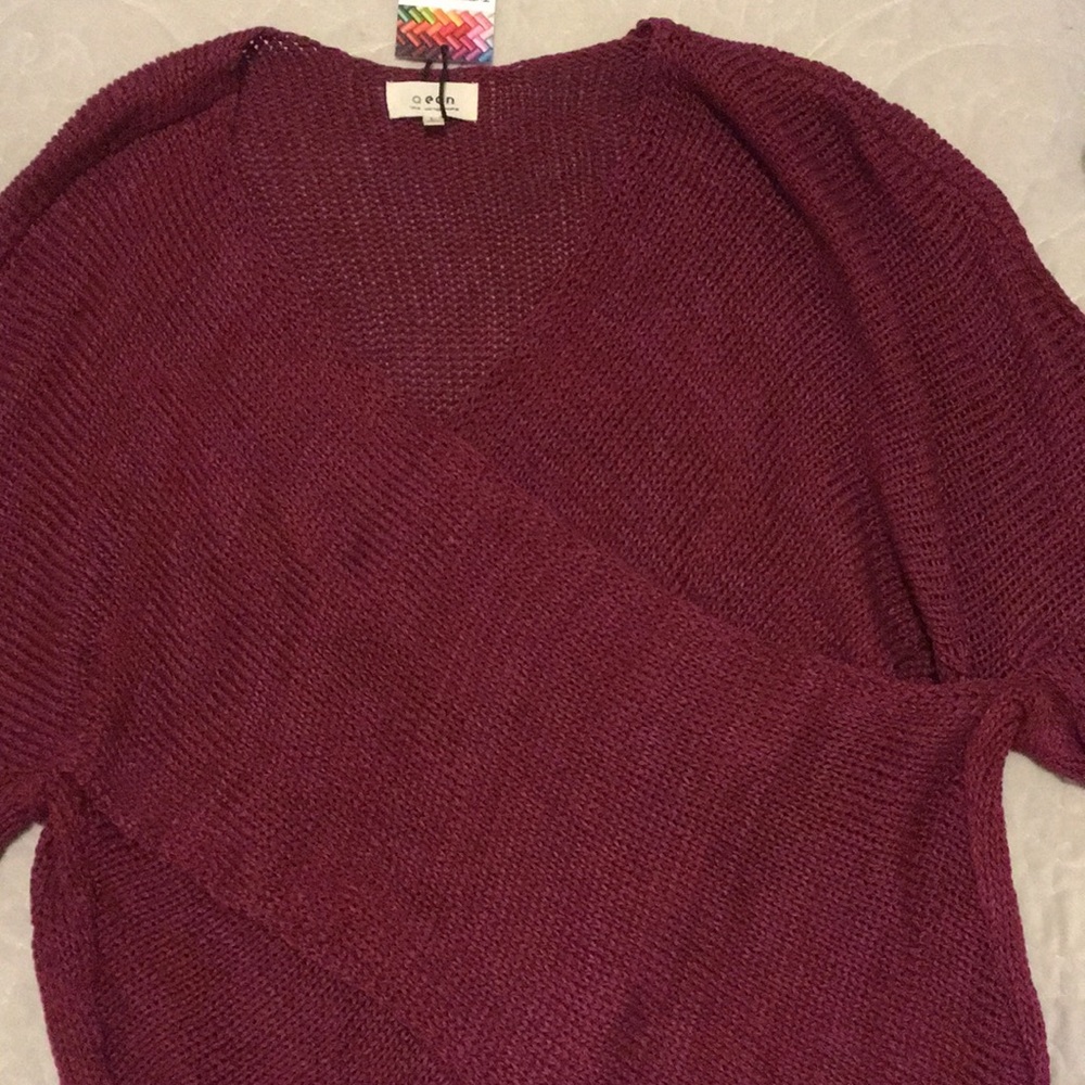 "Cinnamon Twist" Criss Cross sweater - Picture 6 of 7